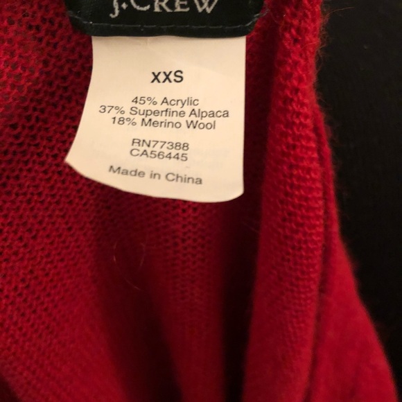 J Crew red orange soft fitted sheet cardigan sweater XXS - Picture 5 of 7